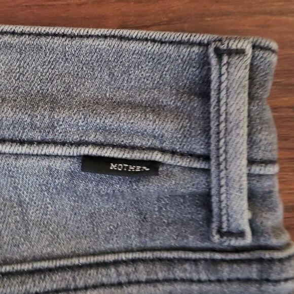 MOTHER Denim Gray Chic Feminine Edgy Streetwear Grunge High Waist Jeans Size 30 - Picture 12 of 13